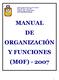 MANUAL DE ORGANIZACIÓN Y FUNCIONES (MOF) - 2007