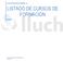 LISTADO DE CURSOS DE FORMACIÓN