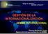 GESTIÓN DE LA INTERNACIONALIZACIÓN AEMME INTERNACIONAL