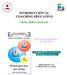 INTRODUCCIÓN AL COACHING EDUCATIVO