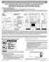 INSTALLATION INSTRUCTIONS FOR FREESTANDING ELECTRIC RANGE