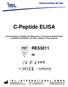 C-Peptide ELISA. Inmmunoensayo enzimático de diagnóstico in-vitro para la determinación cuantitativa de Péptido C en suero, plasma e orina humanos.