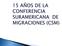 El carácter sustantivo de las políticas migratorias en América del Sur. Los Procesos Consultivos Regionales (PCR) y la Conferencia Suramericana de
