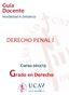 Guía Docente Modalidad A Distancia DERECHO PENAL I. Curso 2012/13 Grado en Derecho