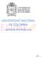 UNIVERSIDAD NACIONAL DE COLOMBIA INFORMACIÓN PRÁCTICA