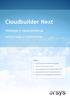 Cloudbuilder Next. Ventajas y características. Descubre todas sus funcionalidades. Índice