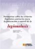 Normativa sobre los criterios higiénico-sanitarios para la prevención y control de la legionelosis