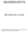 GRAMMATICVS MÉTODO DE LATÍN