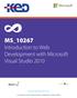 MS_10267 Introduction to Web Development with Microsoft Visual Studio 2010