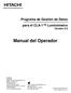 Manual del Operador. Programa de Gestión de Datos para el CLA-1 Luminómetro Versión 2.5