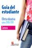 Guía del estudiante. Oferta educativa. Zamora. curso 2010/2011