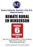 6 DICIEMBRE REMATE RURAL EN HENDERSON VIERNES. 10 Hs.