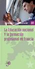 Los informes de la enseñanza escolar. La Educación nacional Y la formación profesional en Francia