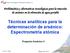 Técnicas analíticas para la determinación de arsénico: Espectrometría atómica Proyecto Arsénico II
