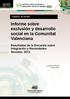 Informe sobre exclusión y desarrollo social en la Comunitat Valenciana