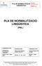 PLA DE NORMALITZACIÓ LINGÜISTICA