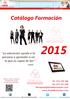 CATÁLOGO FORMACIÓN 2015 DISTANCIA / TELEFORMACIÓN