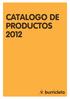 CATALOGO DE PRODUCTOS 2012