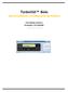TurboVUi Solo. Guía de Instalación y Configuración del Software. Para Software Versión 6 Documento # S2-61568-609