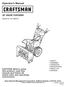 Operator s Manual 26 SNOW THROWER. CAUTION: Before using this product, read this manual and follow all safety rules and operating instructions.