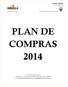 PLAN DE COMPRAS 2014