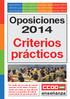 Criterios prácticos. Oposiciones 2014. enseñanza