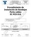 Procedimiento de Instalación de Bandejas Porta cables EC PCD 016