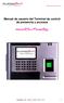 Manual de usuario del Terminal de control de presencia y accesos. AccES-FINGER