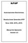 Autorizaciones Electrónicas. Resoluciones Generales AFIP. Nros. 2449, 2570 y 2572. Manual de Operación Versión 4.0