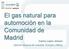El gas natural para automoción en la Comunidad de Madrid. Carlos López Jimeno Director General de Industria, Energía y Minas