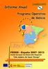 PROGRAMA OPERATIVO FEDER DE GALICIA 2007-2013. Informe de Ejecución de la anualidad 2013