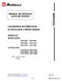 SERVICIO MANUAL DE SERVICIO LISTA DE PARTES LAVADORAS AUTOMATICAS ULTRACLEAN Y SPEED QUEEN MODELOS: SPEED QUEEN ULTRACLEAN