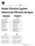 Water Filtration System Sistema de Filtración de Agua