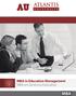 MBA in Education Management MBA