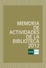 MEMORIA DE ACTIVIDADES 2012 1