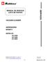 SERVICIO MANUAL DE SERVICIO LISTA DE PARTES VACUUM CLEANER ASPIRADORA INFINITY MODELOS: AC-3200 AC-3400 AC-3800