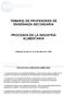 TEMARIO DE PROFESORES DE ENSEÑANZA SECUNDARIA PROCESOS EN LA INDUSTRIA ALIMENTARIA