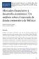 Mercados financieros y desarrollo económico: Un análisis sobre el mercado de deuda corporativa de México