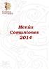 Menús Comuniones 2014