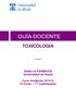 TOXICOLOGÍA. Grado en FARMACIA Universidad de Alcalá. Curso Académico 2014/15 4º Curso 1 er Cuatrimestre. (Junio 2014)