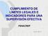 CUMPLIMIENTO DE LÍMITES LEGALES E INDICADORES PARA UNA SUPERVISIÓN EFECTIVA FENACREP