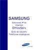 SAMSUNG. Guía de Usuario Teléfonos analógicos. Soluciones IP de empresa OfficeServ - 1 -