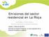 Emisiones del sector residencial en La Rioja
