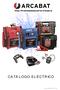 CATÁLOGO ELÉCTRICO NOVIEMBRE 2014 ARCABAT 93 517 9990 info@arcabat.com Pág.