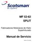 MF 52-62 SPLIT. Fabricadores Modulares de Hielo Supertriturado. Manual de Servicio