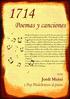 1. Sinopsis. Recorrido por la poesía y las canciones de 1714.
