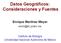 Datos Geográficos: Consideraciones y Fuentes
