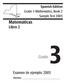 Spanish Edition Grade 3 Mathematics, Book 2 Sample Test 2005. Matemáticas Libro 2. Grado. Nombre