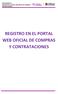 PROCEDIMIENTO REGISTRO EN EL PORTAL WEB OFICIAL DE COMPRAS Y Y CONTRATACIONES