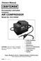 Owners Manual. Permanently Lubricated Compact AIR COMPRESSOR Model No. 919.152350